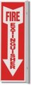 Sign, Fire Extinguisher Arrow, 90 degree, 4 x 12 in.