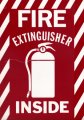 Sign, Fire Extinguisher Inside, 6 in. X 9 in.