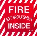 Sign, Fire Extinguisher Inside, 4 in. X 4 in.