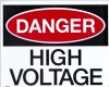 Sign, Danger - High Voltage, 8 in. X 10 in.